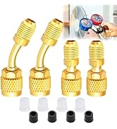 Ruibapa R410a Adapter 5/16-inch SAE Female to 1/4-inch SAE Male Flare for Air Conditioners HVAC R...