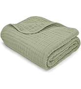 Comfy Cubs Muslin Baby Blanket - Soft, Lightweight, 6-Layer Cotton Swaddle Blankets for Newborns,...