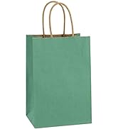 BagDream Kraft Paper Bags 100Pcs 5.25x3.75x8 Inches Small Paper Gift Bags with Handles Bulk Party...