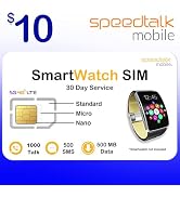 SpeedTalk Mobile Smart Watch SIM Card 5G 4G LTE GSM Smartwatches and Wearables | 1000 Minutes Tal...
