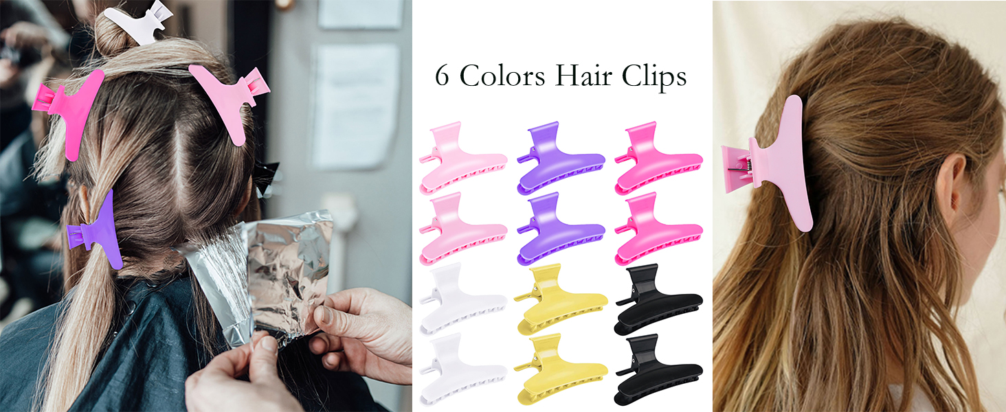 multicolor hair clips