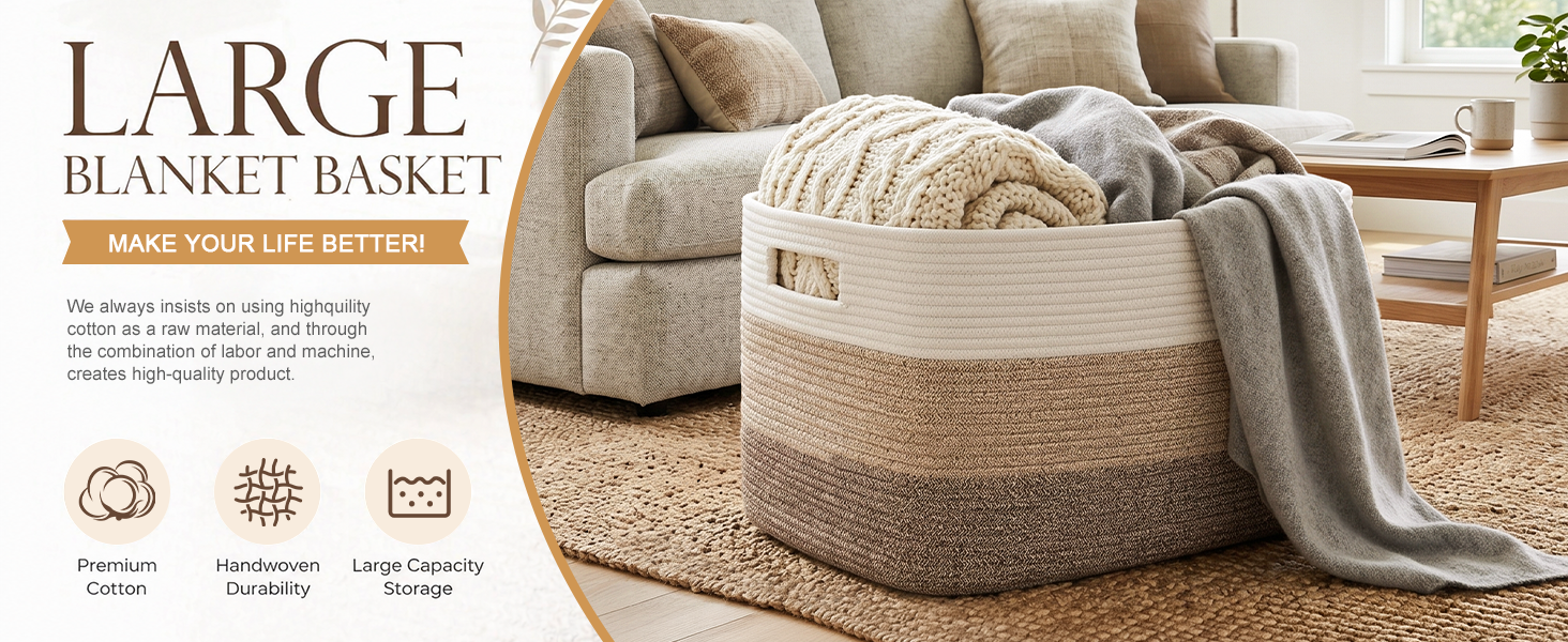 OIAHOMY BLANKET BASKET
