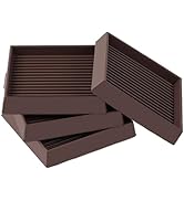 3x3 Square Rubber Furniture Caster Cups, Anti-Sliding Furniture Pads Bed Stopper Floor Protectors...