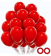 110pcs Red Balloons, 12inch Red Latex Party Balloons, Helium Quality for Birthday Baby Shower Hal...