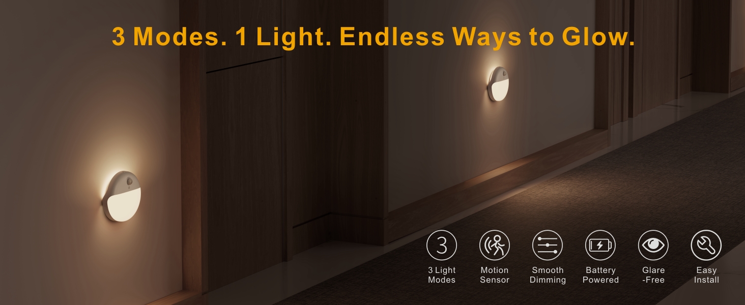 motion sensor battery night light