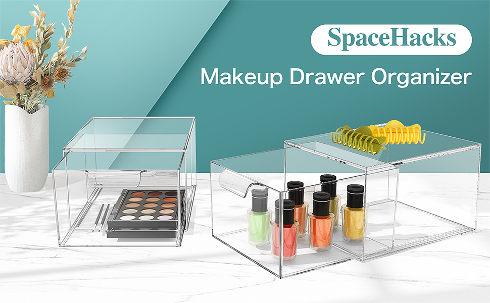 SpaceHacks Stackable Makeup Organizer