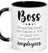Funny Boss Gifts for Men Women, Worlds Best Boss Mug, Boss Lady Gifts, Unique Boss Presents for B...