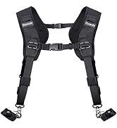 Ztowoto Double Shoulder Camera Strap Harness Quick Release Adjustable Dual Camera Tether Strap DS...