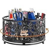 EKNITEY Pencil Holder for Desk - Cute Rotating Pen Organizer Caddy Desktop Storage Stationery Sup...