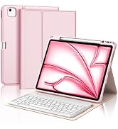 BORIYUAN iPad Air 13 inch Case with Keyboard (M2, 2024), Detachable Wireless Bluetooth Keyboard, ...