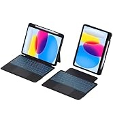 VOWUBO Detachable Keyboard Case for iPad 10th Gen & 11th Gen (A16, 2025), Magnetic, Slim Cover wi...