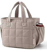 BAGSMART Lunch Bag for Women Small Cute Quilted Lunch Box Insulated Lightweight, Leakproof, Durab...