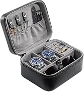 ProCase Travel Watch Case, 2 Slots PU Leather Mens Jewelry Box, Portable Watches Cufflinks Access...