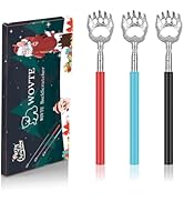 WOVTE 3Pack Back Scratcher with Christmas Packaging, Stocking Stuffers for Men Women Adults, Chri...