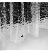 Ga-Geetopia Thin 3D EVA Shower Curtain Liner Water Cube, 72x72 Premium Light Weight Clear Plastic...