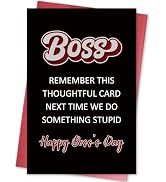 hvdler Happy Boss's Day Card for Woman Man, Cheeky Bosses Day Gift for Leader Manager, Funny Boss...