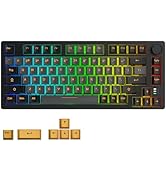 DAREU EK75PRO Wireless 75% RGB Hot-Swappable Mechanical Gaming Keyboard with Knob,2.4Ghz/BT5.1/US...