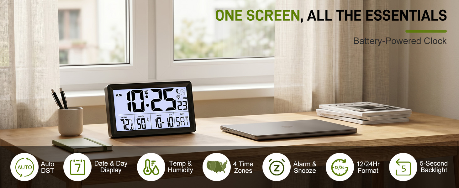 large digital wall clock
