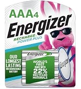 Energizer Power Plus Rechargeable AAA Batteries (4 Pack), 800mAh Triple A Batteries