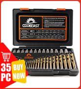 Coobeast 35 Pcs Screw Extractor and Left Hand Drill Bits Set, Easy Out Screw Extractor Kit with H...