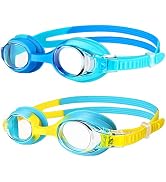 Starweh Kids Swim Goggles, 2 Pack Swimming Goggles No Leaking Anti Fog Kids Goggles for Boys Girl...