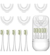 10 Pcs U Shaped Toothbrush Kids Replacement Head Set, Including 5 U Shaped Brush Heads 5 Bristle ...