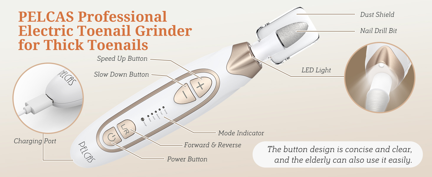 Toenail Grinder for Thick Toenails