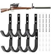 TRIPLE DEER Gun Rack Storage Wall Mount Shotgun Rifle Hook Horizontal Metal Gun Hanger for Any Ri...