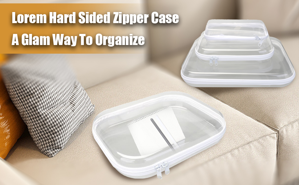 clear hard shell zipper case
