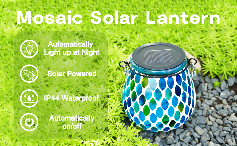 mosaic solar lantern