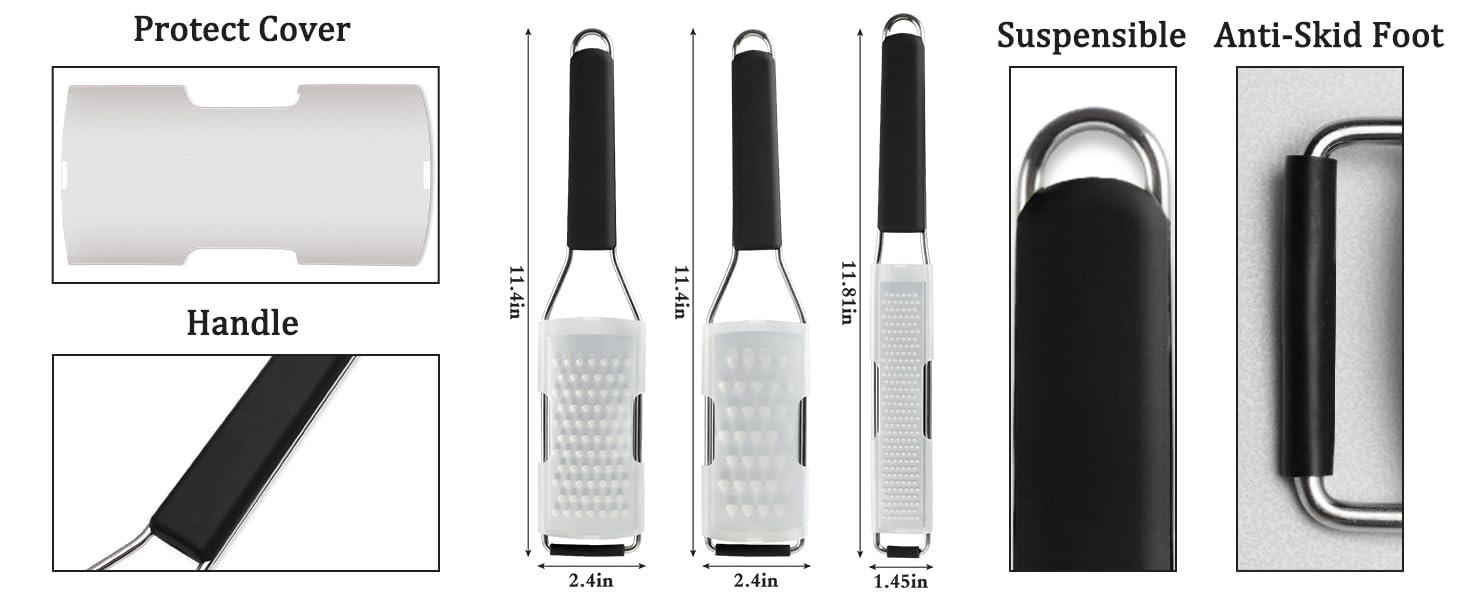 Cambom Cheese Grater Vegetable Shredder & Citrus Zester Lemon Zester