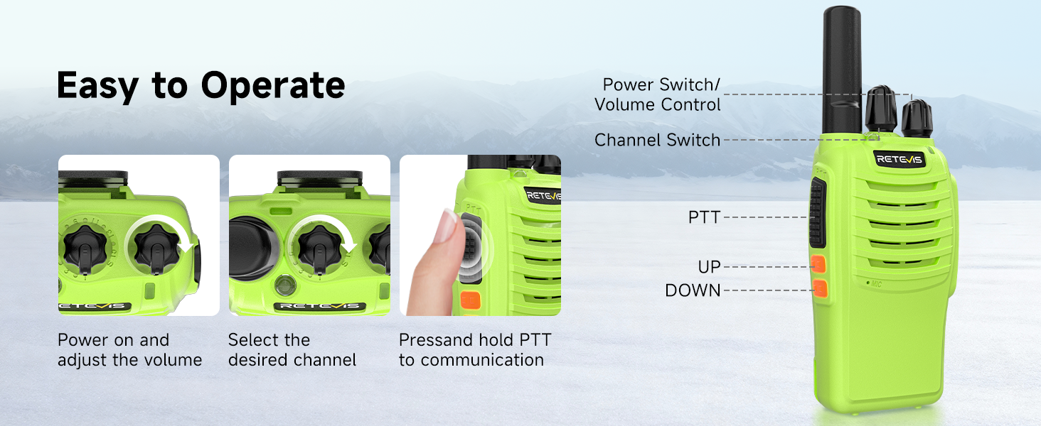 h-777 rechargeable walkie talkies long range two way radio simple to operate