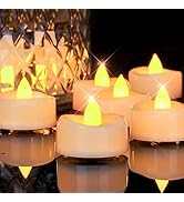 merrynights Fake Candles, 12Pack Timer Flameless Candle, LED Tea Lights Candles, Battery Operated...