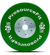 ProSource Competition Color Training Bumper Plates, Rubber with Steel Insert