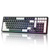 YUNZII AL98 QMK/VIA Wireless Mechanical Gaming Keyboard,Full Aluminum,BT/2.4G/USB-C, Pre-Lubed Ho...