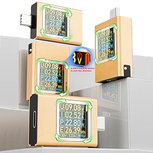 eversame usb-c tester with gravity-sensitive auto-rotating function