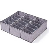 Qozary 3 Pack Sock Underwear Drawer Organizer Dividers, Collapsible Cabinet Closet Storage Boxes ...