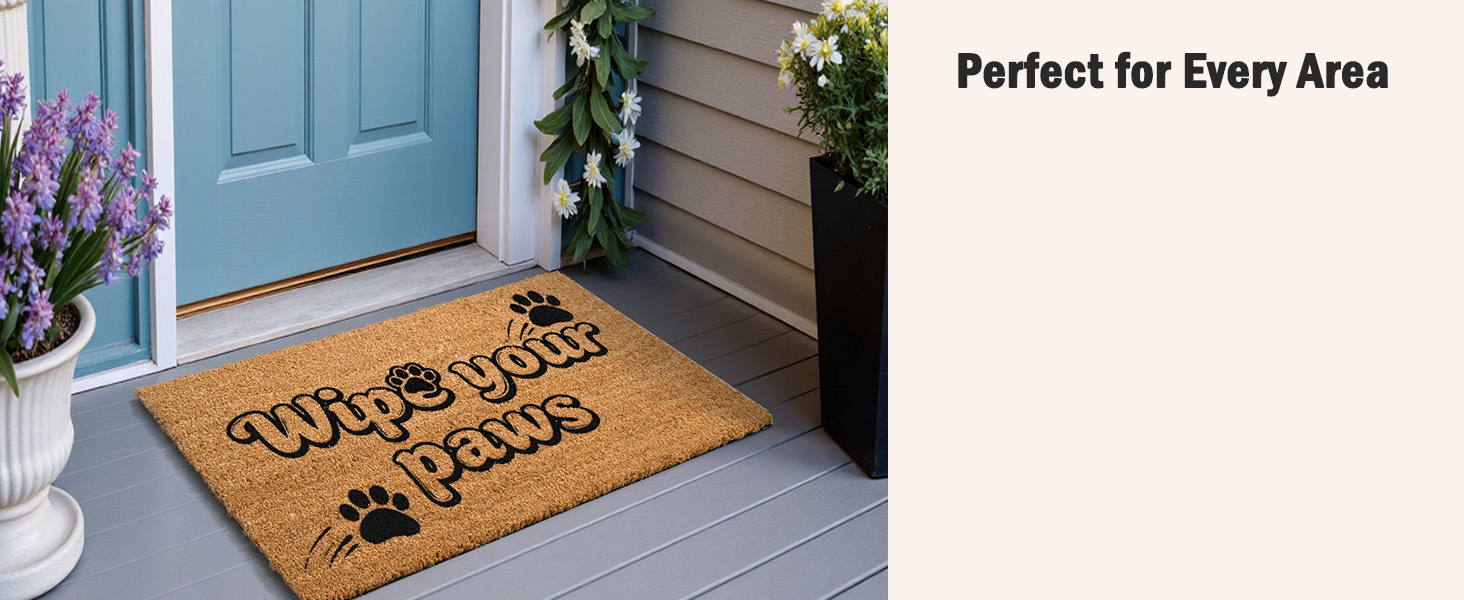 funny muddy coir welcome door mat natural fiber eco-friendly outdoor indoor outside doormat