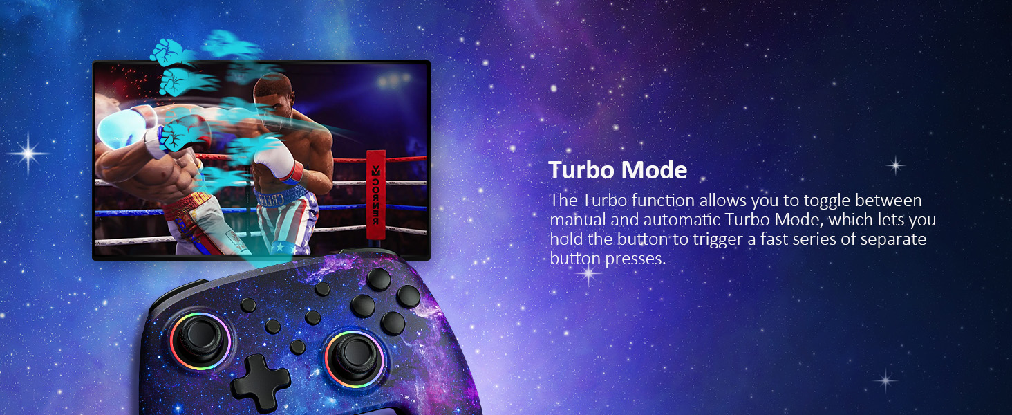 Wireless controller features Turbo Function