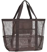 F-color Mesh Beach Bag Family - Large Tote Bag for Cruise Pool Toys Beach Vacation Essentials