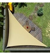 Amgo 12' x 12' x 17' Beige Right Triangle Sun Shade Sail Canopy Awning Cloth AGTAPRT12 - UV Block...