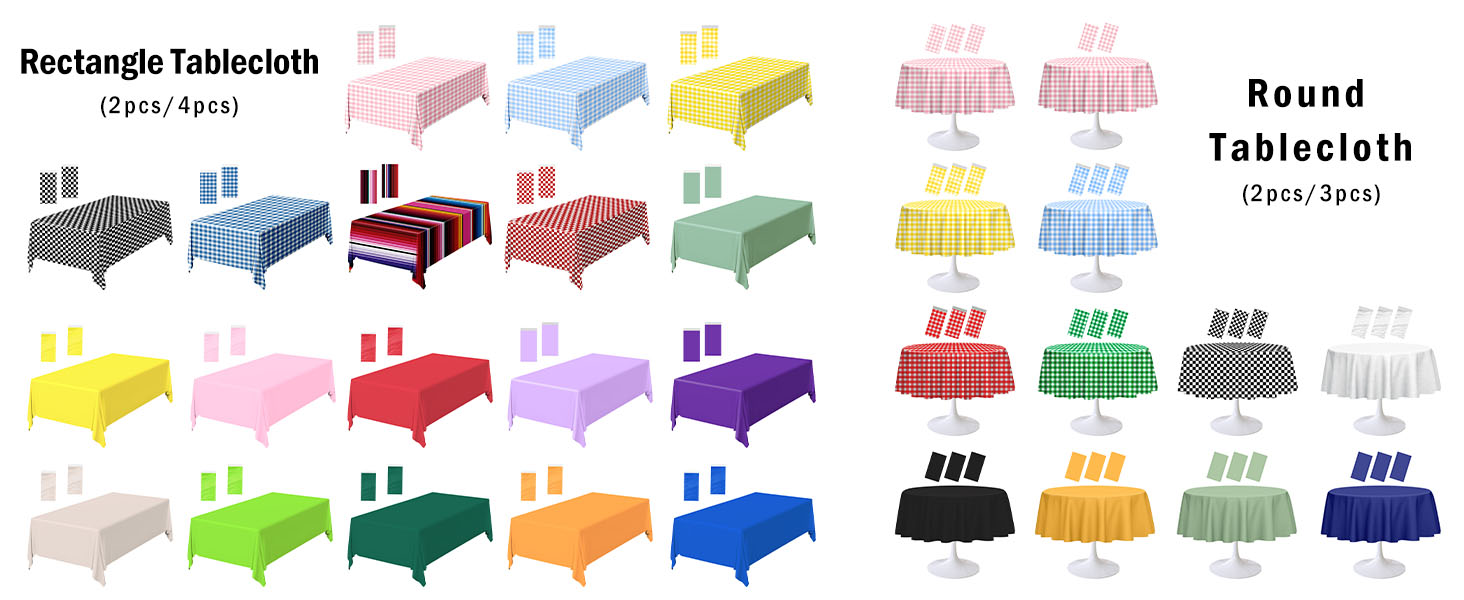 round disposable tablecloth rectangle table cloth gingham tablecloth party checkered table cloths