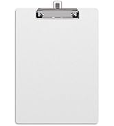 Piasoenc Wood Clipboards, Recycled Hardboard ClipBoards, White Clipboard for Office, School, Teac...