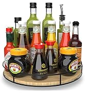 Lazy Susan Turntable Organizer with Anti-Slip Mat for Cabinet Pantry Kitchen Countertop Refrigera...
