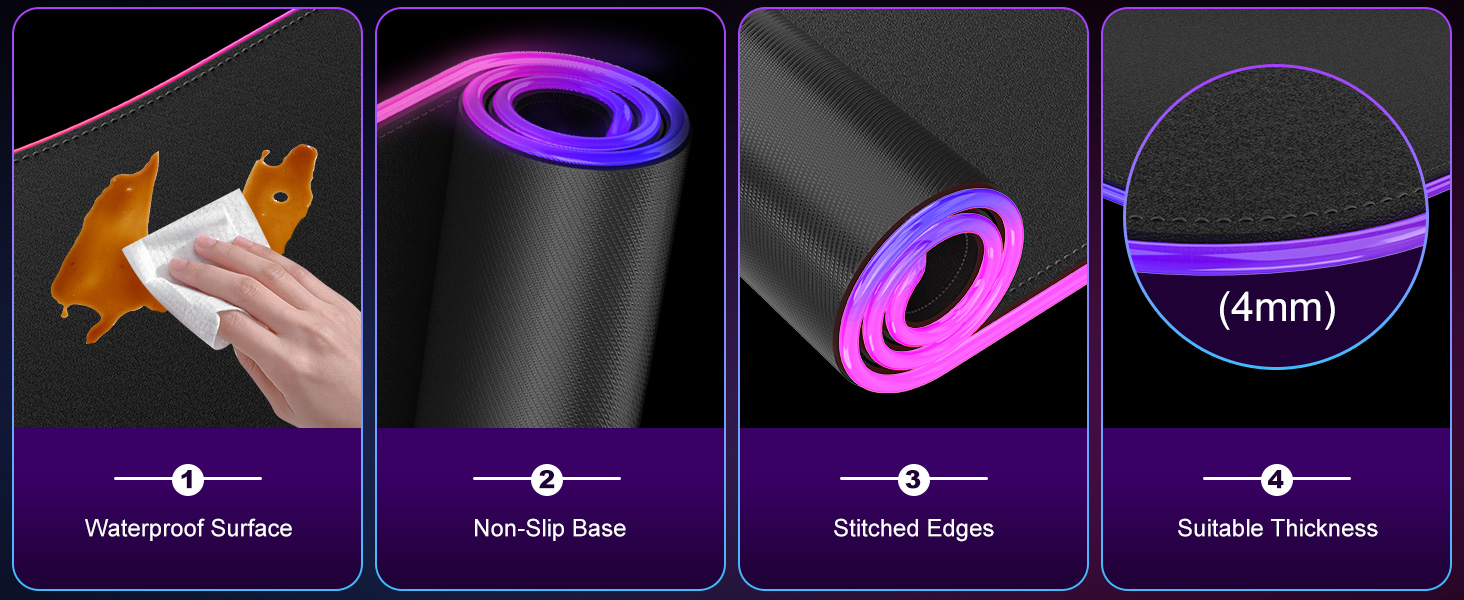 3 in 1 Wireless Charging RGB Gaming Mouse Pad
