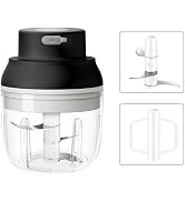 Electric Garlic Chopper, 250ML Garlic Mincer Mini Portable Veggie Chopper with Eggbeate, Garlic G...