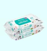 WipEssentials Baby Wipes unscented (for Sensitive Skin) 960 Count - 12 Pack of 80 Count