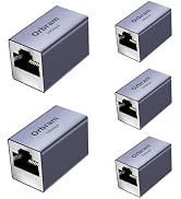 Orbram UL Listed Ethernet Extender 10Gbps, 5Pack RJ45 Coupler Adapter for Cat8/Cat7/Cat6a/Cat6/Ca...