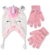 Toddler Winter Hat and Mittens for Boys & Girls Ages 2-4 Years Old or Fleece Lined Hat & Kids Glo...