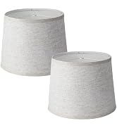 SEEYUAN KD Lamp Shades Set of 2, Beige Lamp Shades for Table Lamps Medium Lamp Shade for Table La...